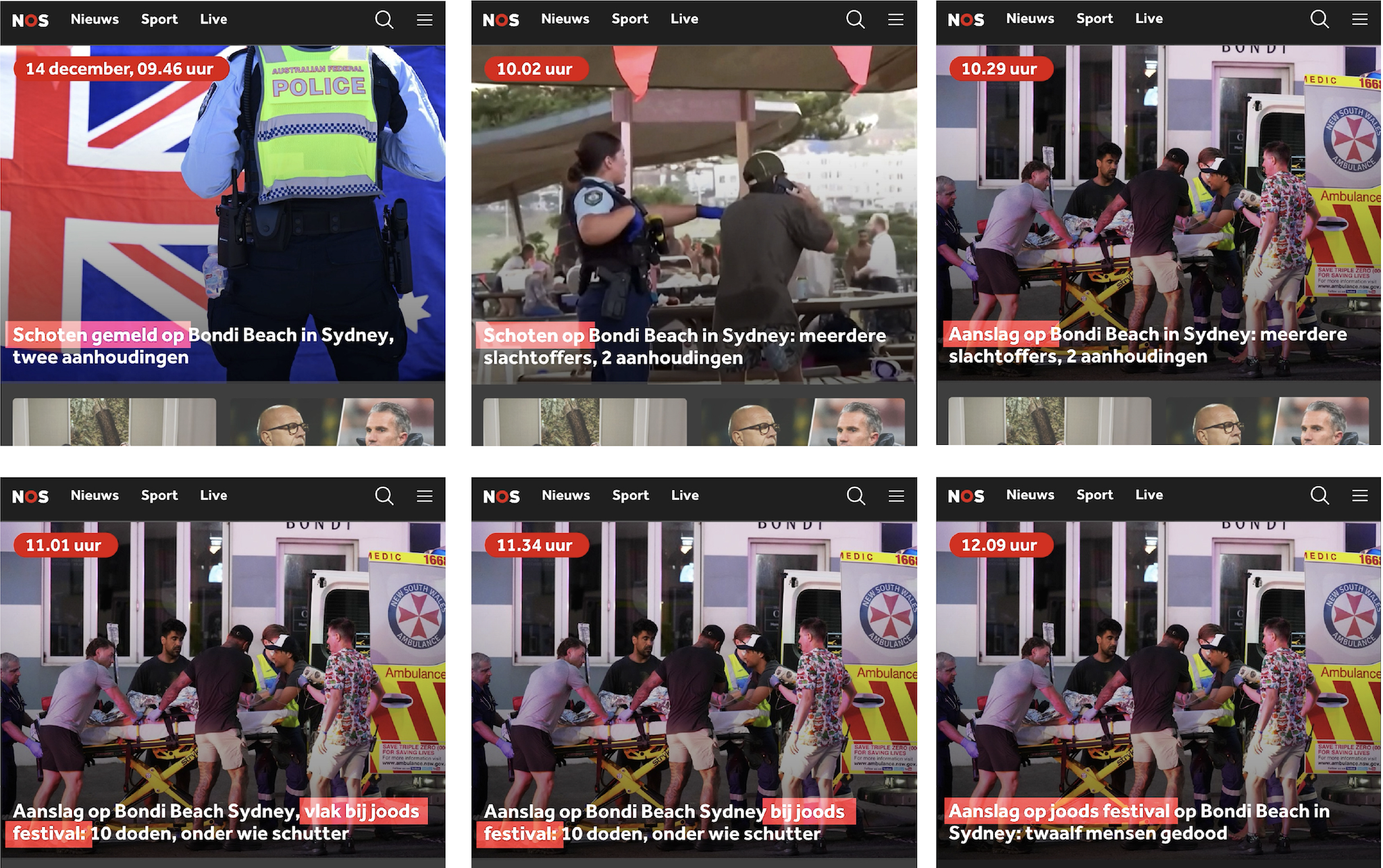 De vele versies van een eerste nieuwsbericht